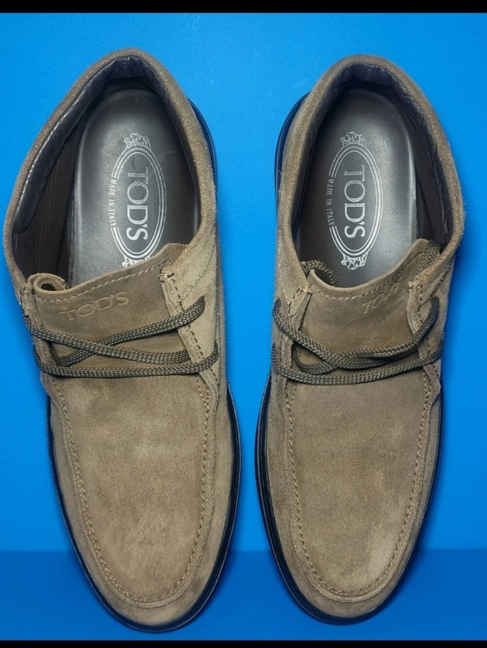 Tod's Taupe Mens Brown Suede desert Chukka lace Up boots size 8 US